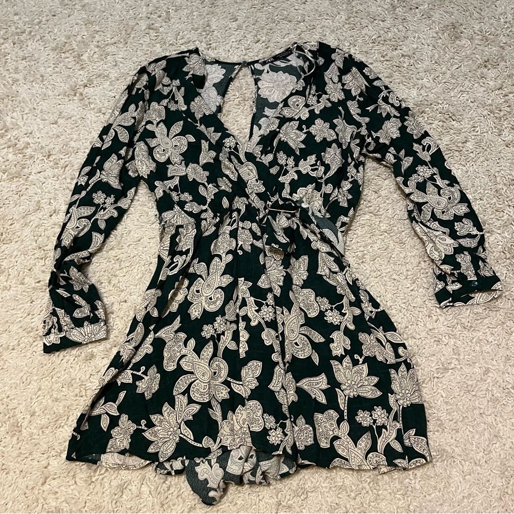 Zara emerald green romper size medium